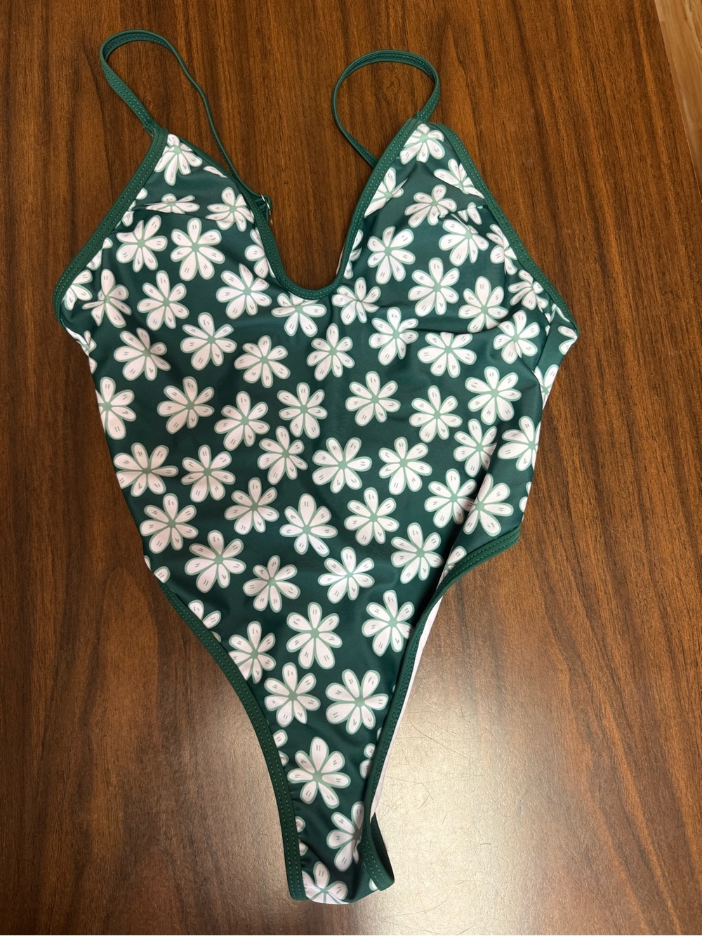 Green Floral One-Piece Swimsuit